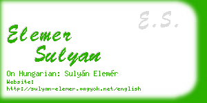 elemer sulyan business card