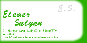 elemer sulyan business card